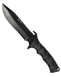 Czarny nóż taktyczny G10 z nylonową osłoną